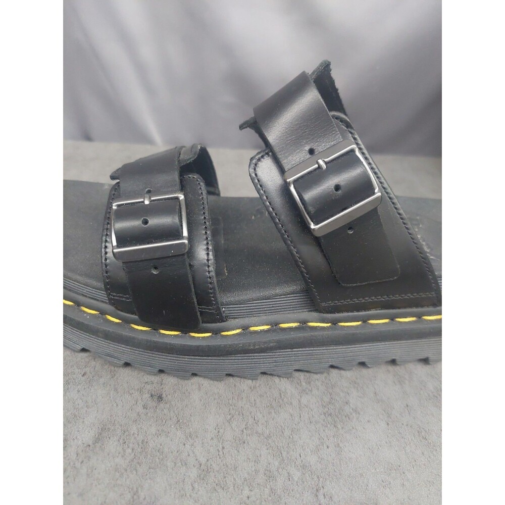 Dr. Martens MYLES Black Leather Buckled  SANDALS Platform Men’s 13